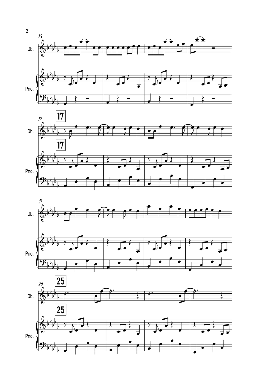 Stay Piano scores gallery preview page 2