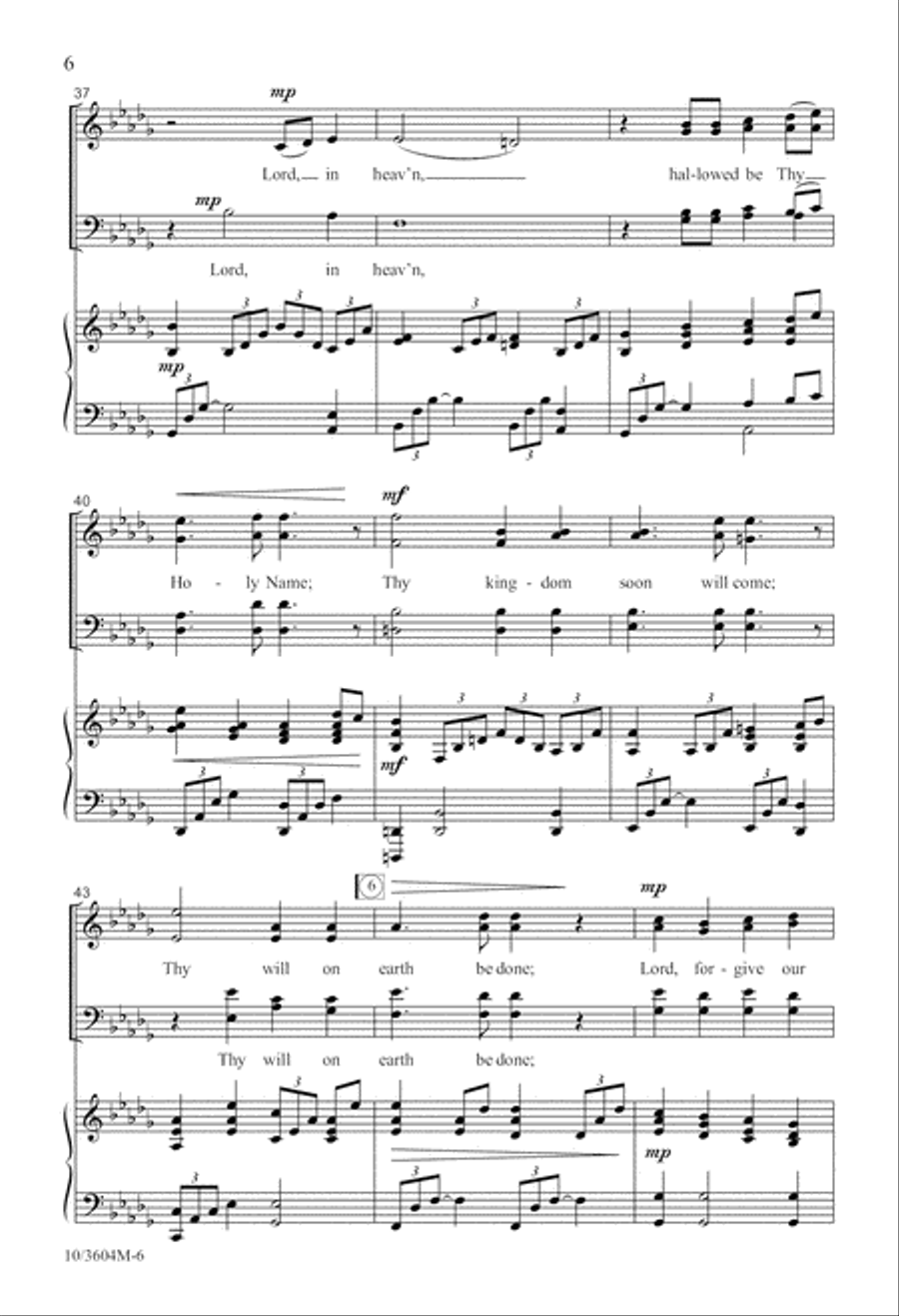 A Prayer of Grateful Praise 4-Part scores gallery preview page 6