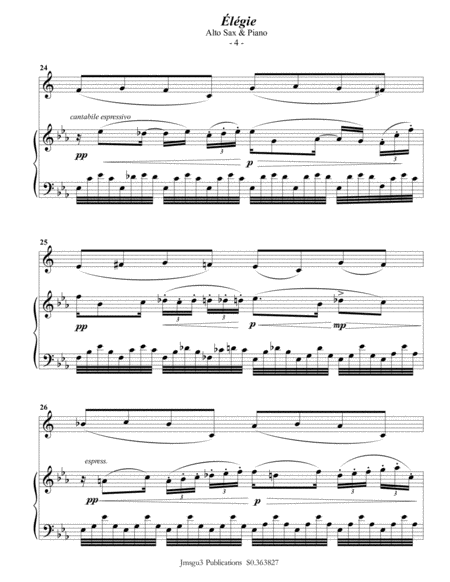 Fauré: Élégie Op. 24 for Alto Sax & Piano image number null