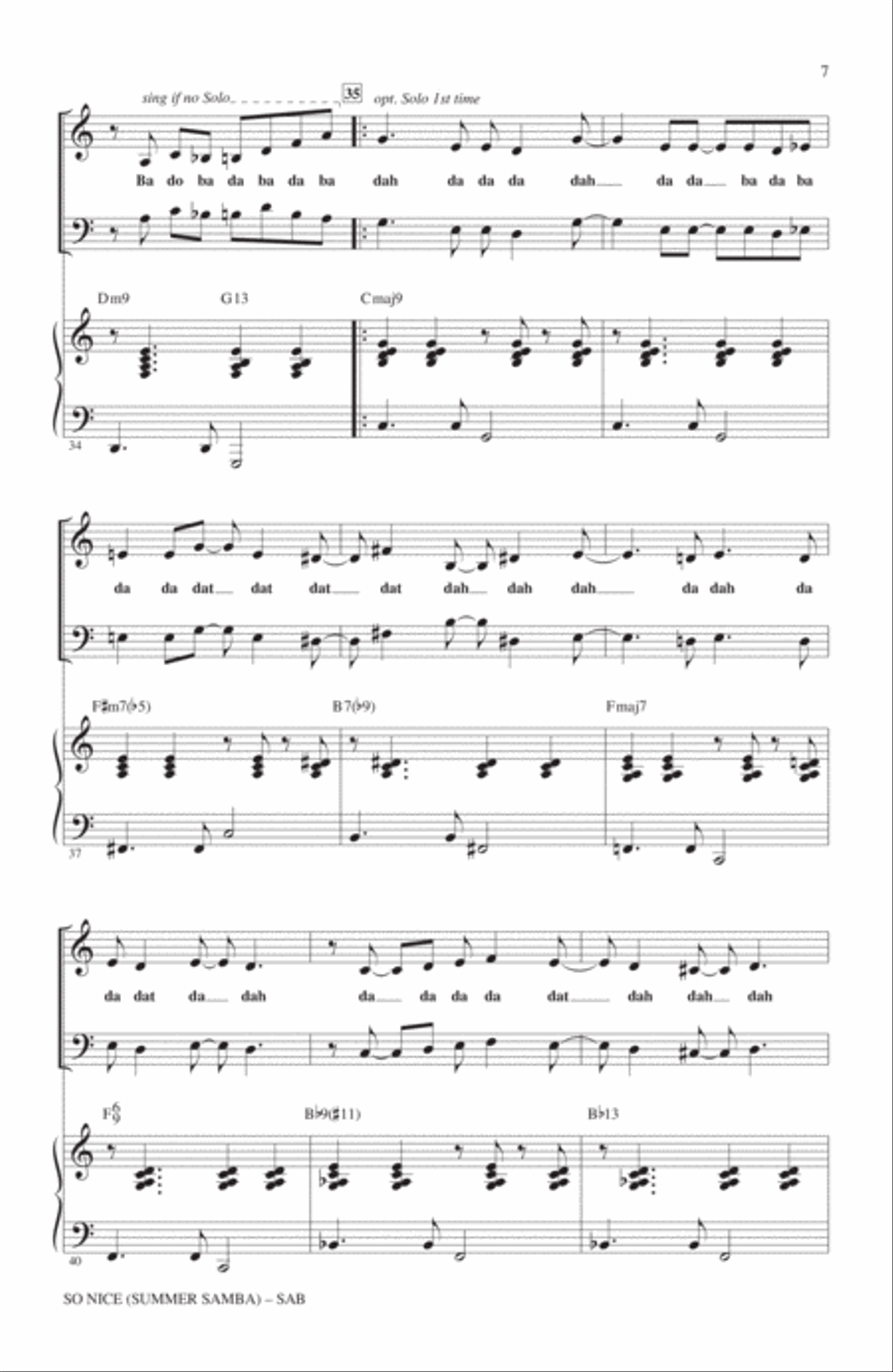 So Nice (Summer Samba) 3-Part scores gallery preview page 5