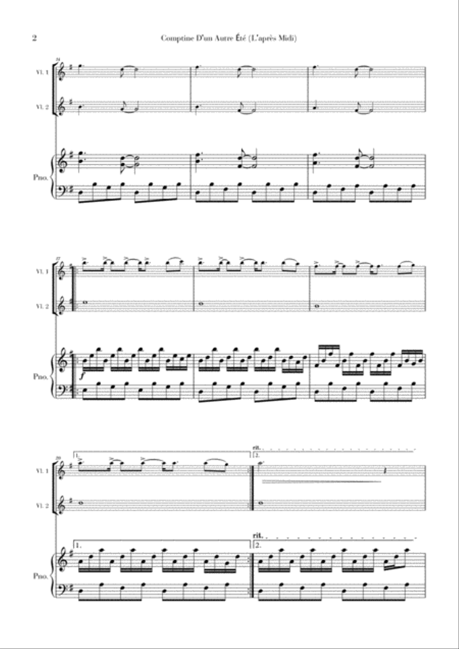 Comptine D'un Autre Été: L'après-midi Small Ensemble scores gallery preview page 2