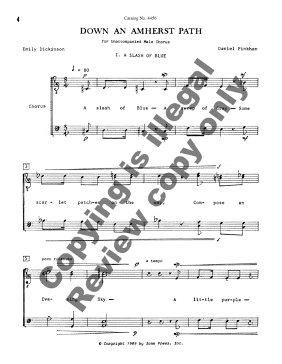 Down an Amherst Path Down an Amherst Path TTBB scores gallery preview page 3