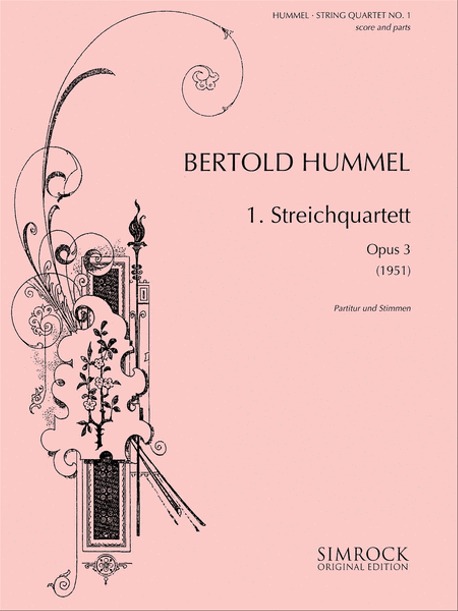 String Quartet No, 1, Op. 3 (1951) String Quartet scores gallery preview page 1