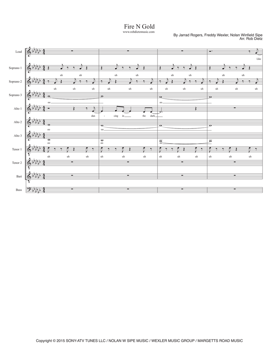 Fire N Gold Divisi scores gallery preview page 1