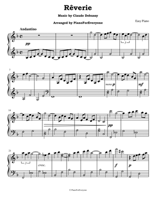 Rêverie - Debussy (Easy Piano)