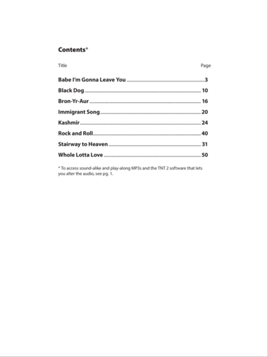 Ultimate Easy Guitar Play-Along -- Led Zeppelin Guitar Tablature scores gallery preview page 3