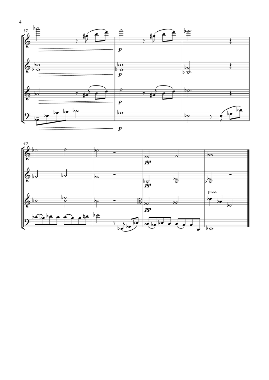 The Godfather (love Theme) String Quartet scores gallery preview page 4