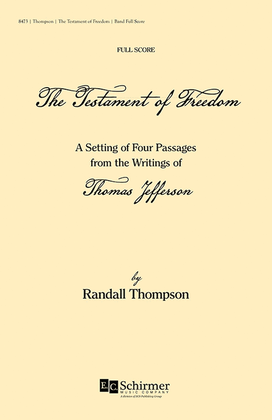 Book cover for The Testament of Freedom (Concert Band Full Score)