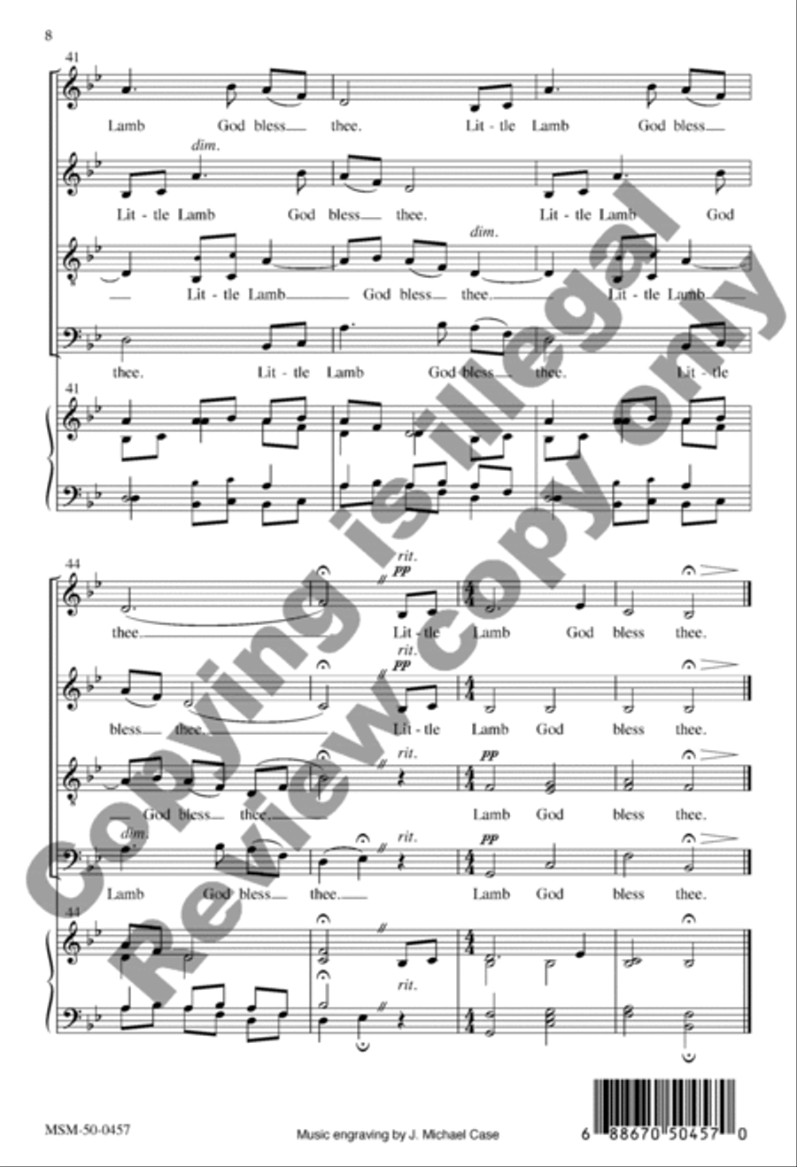 The Lamb 4-Part scores gallery preview page 8