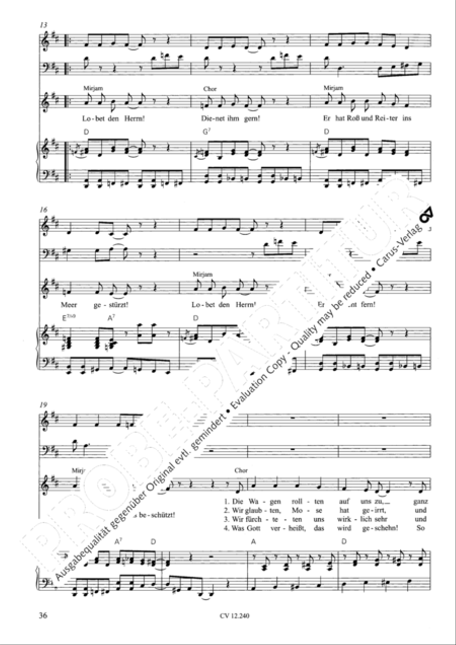 Israel in Agypten Children's Choir scores gallery preview page 37