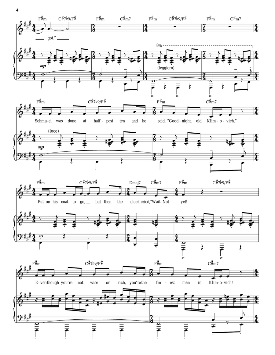 The Schmuel Song (from The Last 5 Years) Guitar scores gallery preview page 4