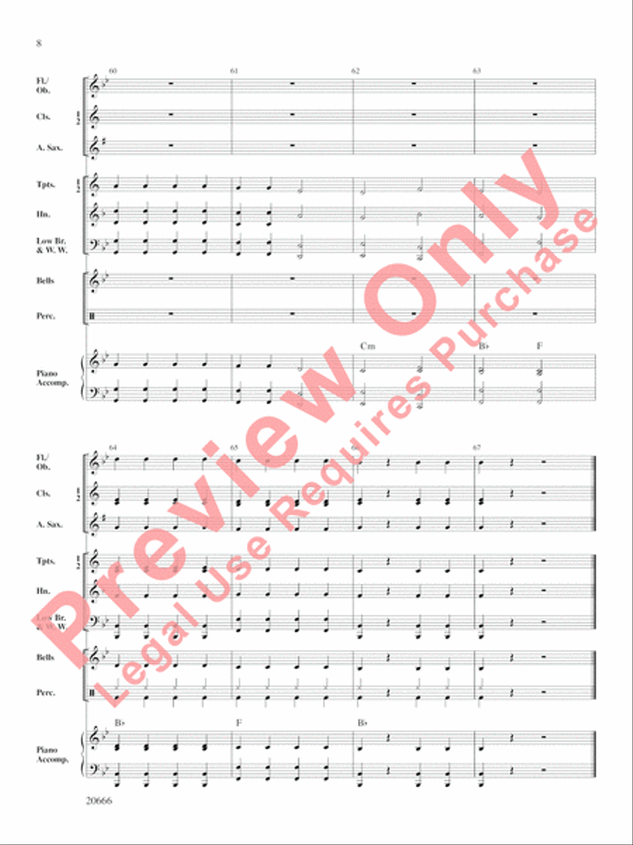 First Winter's Sleigh Ride Concert Band scores gallery preview page 9