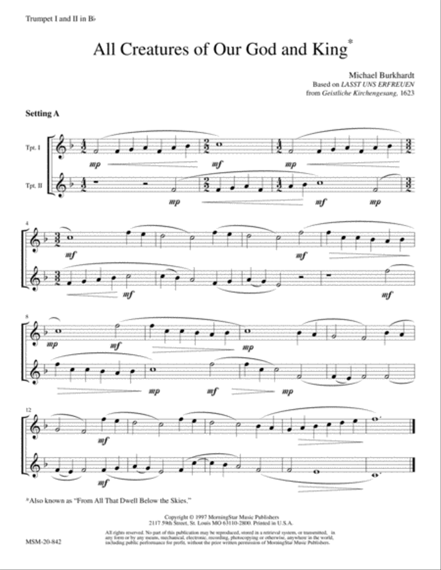 All Creatures of Our God and King (Lasst uns erfreuen) Choir scores gallery preview page 4
