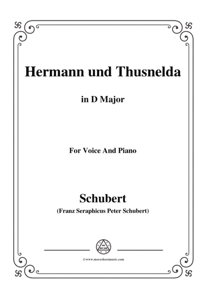Schubert-Hermann und Thusnelda,in D Major,for Voice&Piano image number null