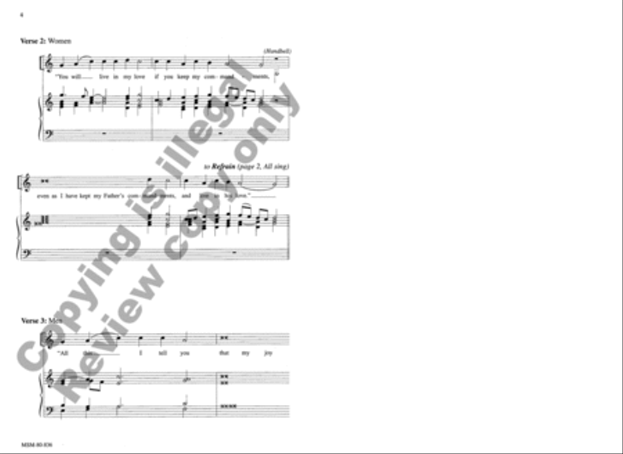 A New Commandment I Give You 4-Part scores gallery preview page 4
