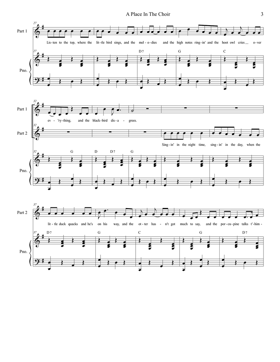 A Place In The Choir A Place In The Choir 2-Part scores gallery preview page 3