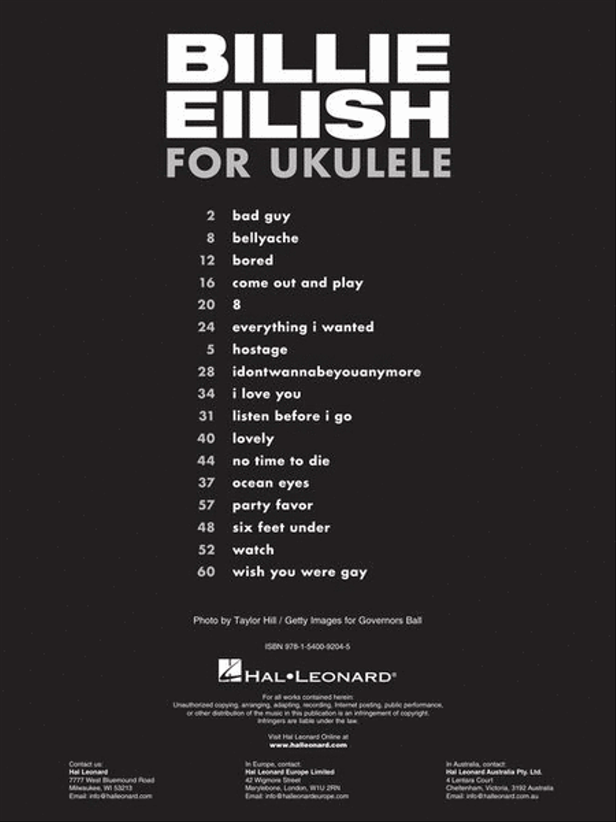 Billie Eilish for Ukulele Ukulele scores gallery preview page 3