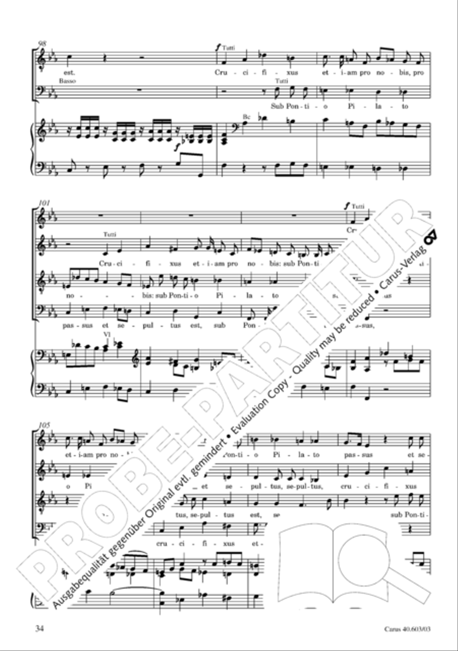 Grosse Orgelsolomesse in Es 4-Part scores gallery preview page 35