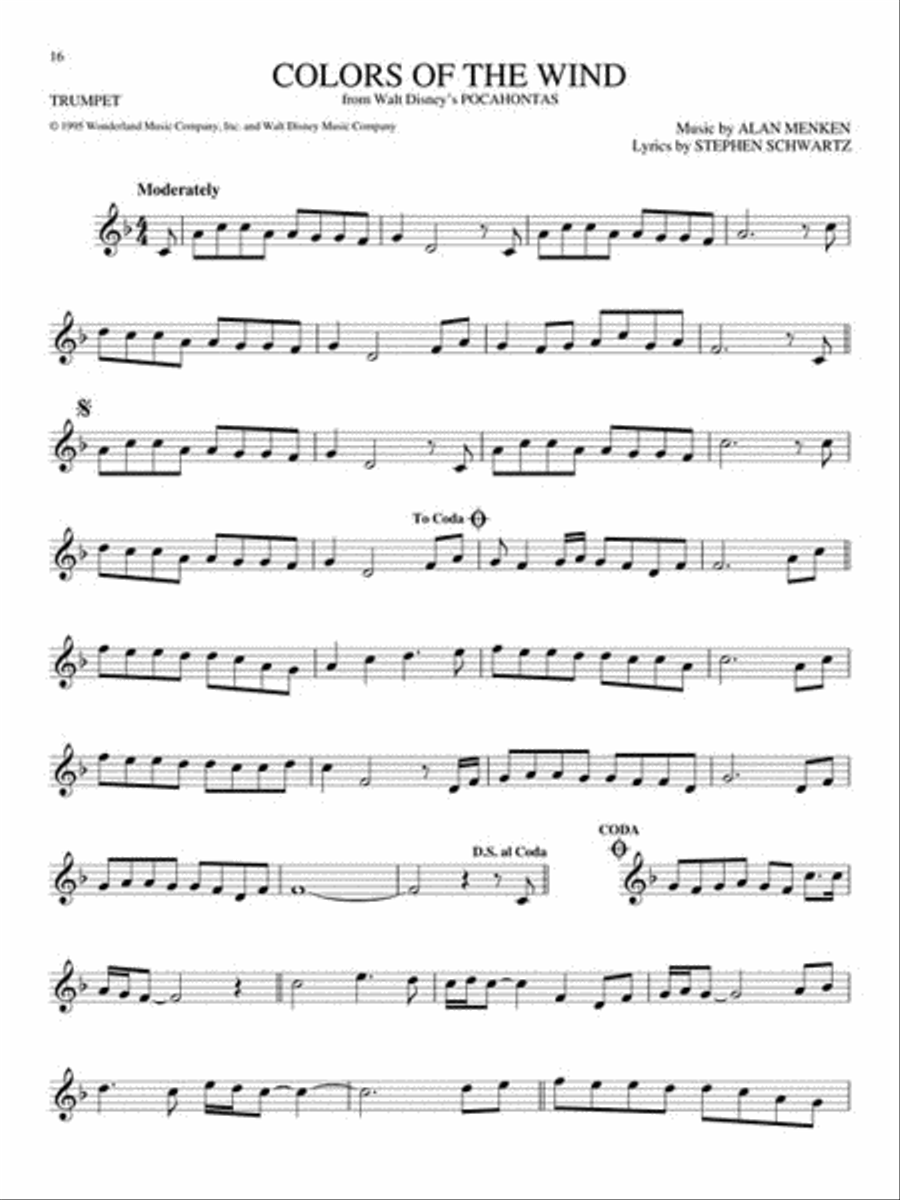 The Big Book of Disney Songs Trumpet Solo scores gallery preview page 3