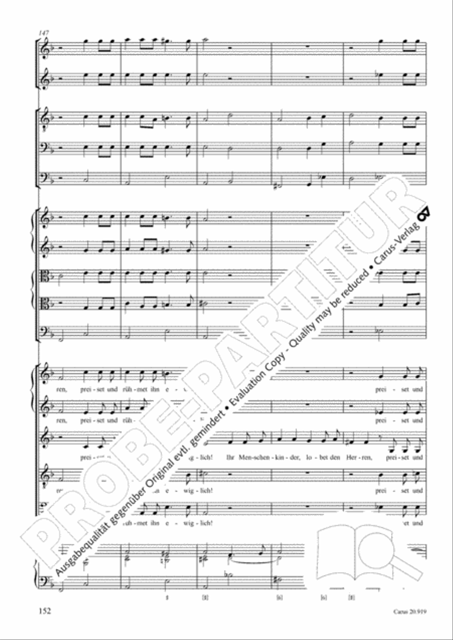 Opera varia I. Works with 1-7 parts (Complete edition, vol. 19) [Werke mit 1-7 obligaten Stimmen] Score scores gallery preview page 209