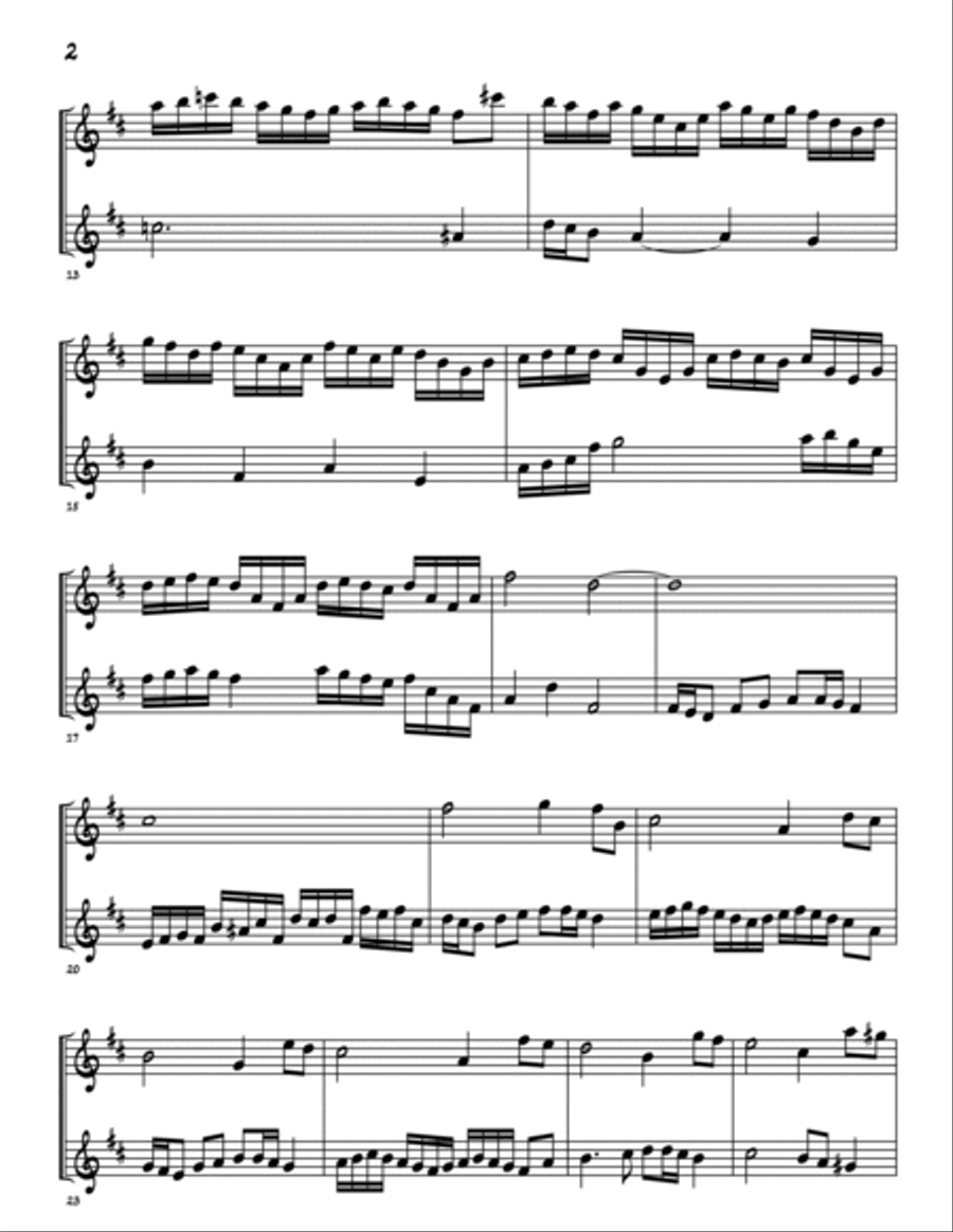 Lord of the Fountains' Fugue (for two tin whistles or Irish flutes) Small Ensemble scores gallery preview page 4