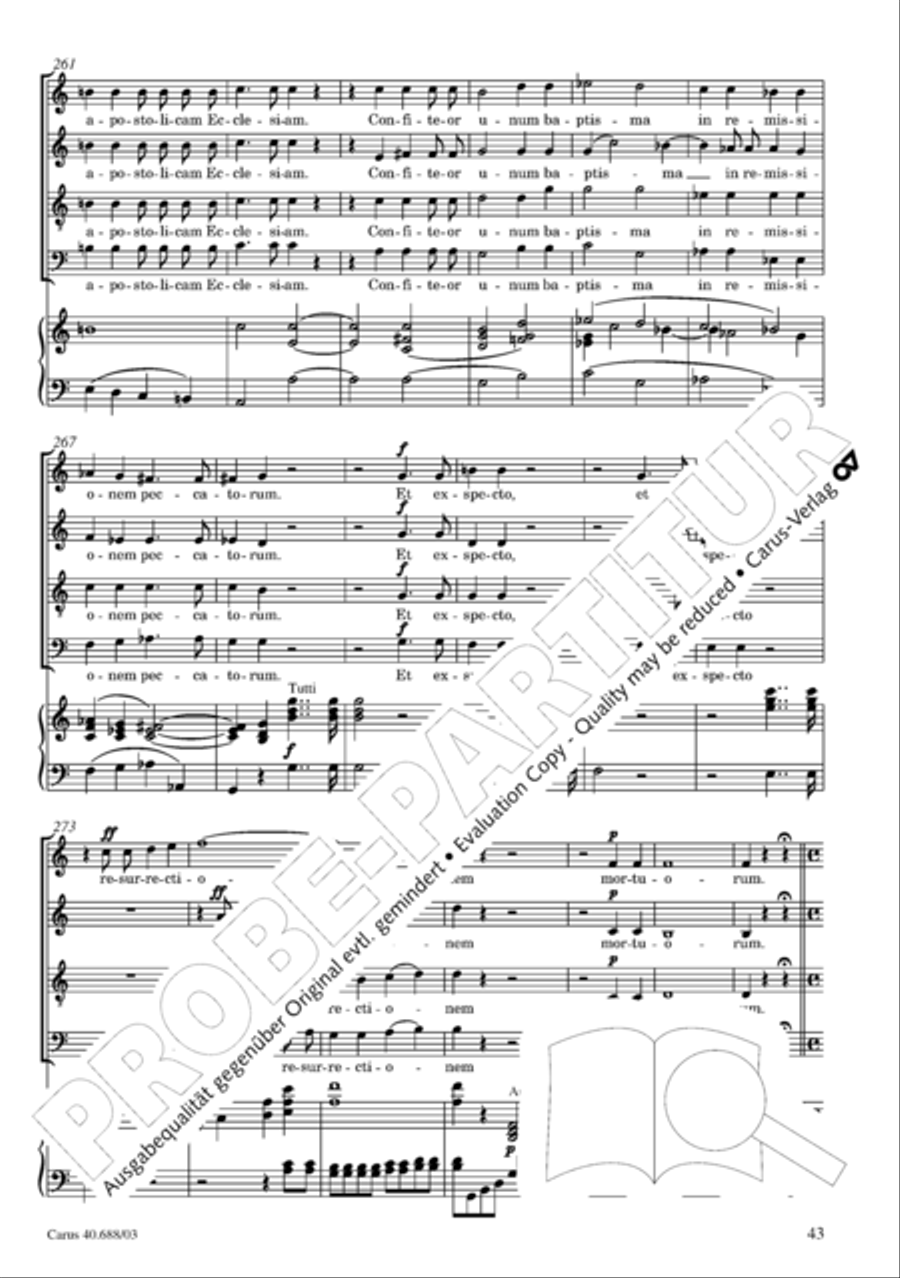 Mass in C Major 4-Part scores gallery preview page 44