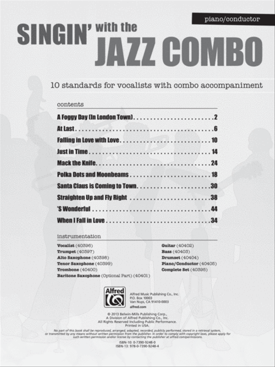 Singin' with the Jazz Combo Jazz Ensemble scores gallery preview page 2