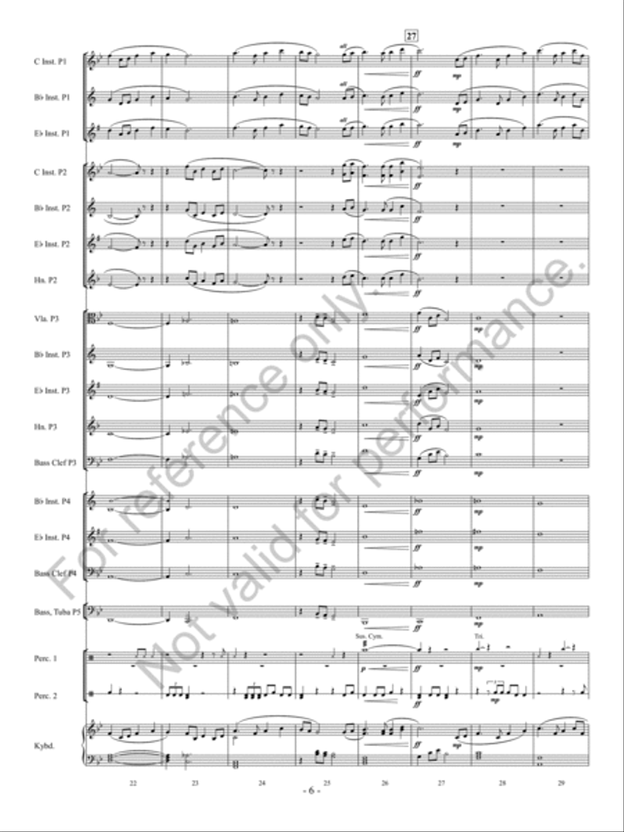 Variations On An African Hymnsong Concert Band scores gallery preview page 7