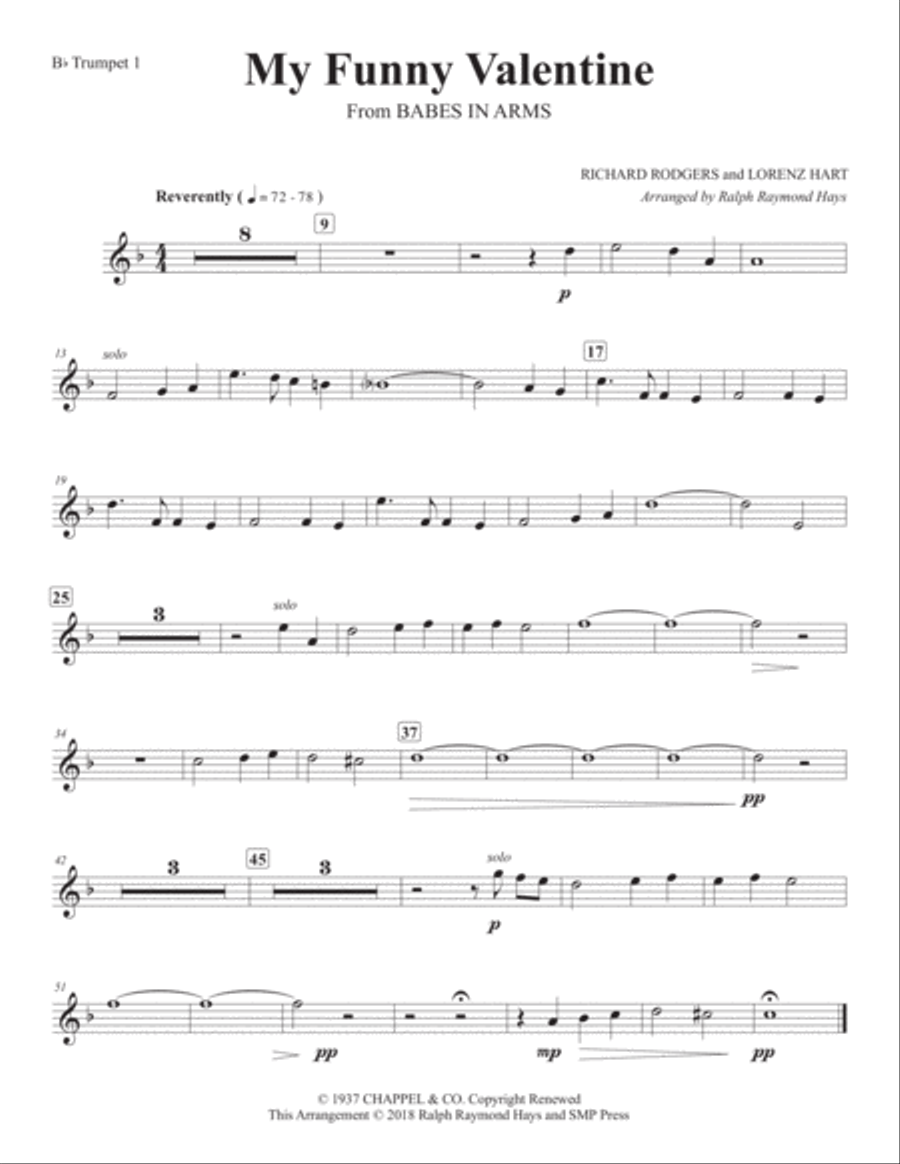 My Funny Valentine Brass Ensemble scores gallery preview page 3
