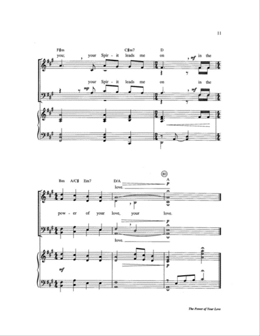 The Power of Your Love Choir scores gallery preview page 11