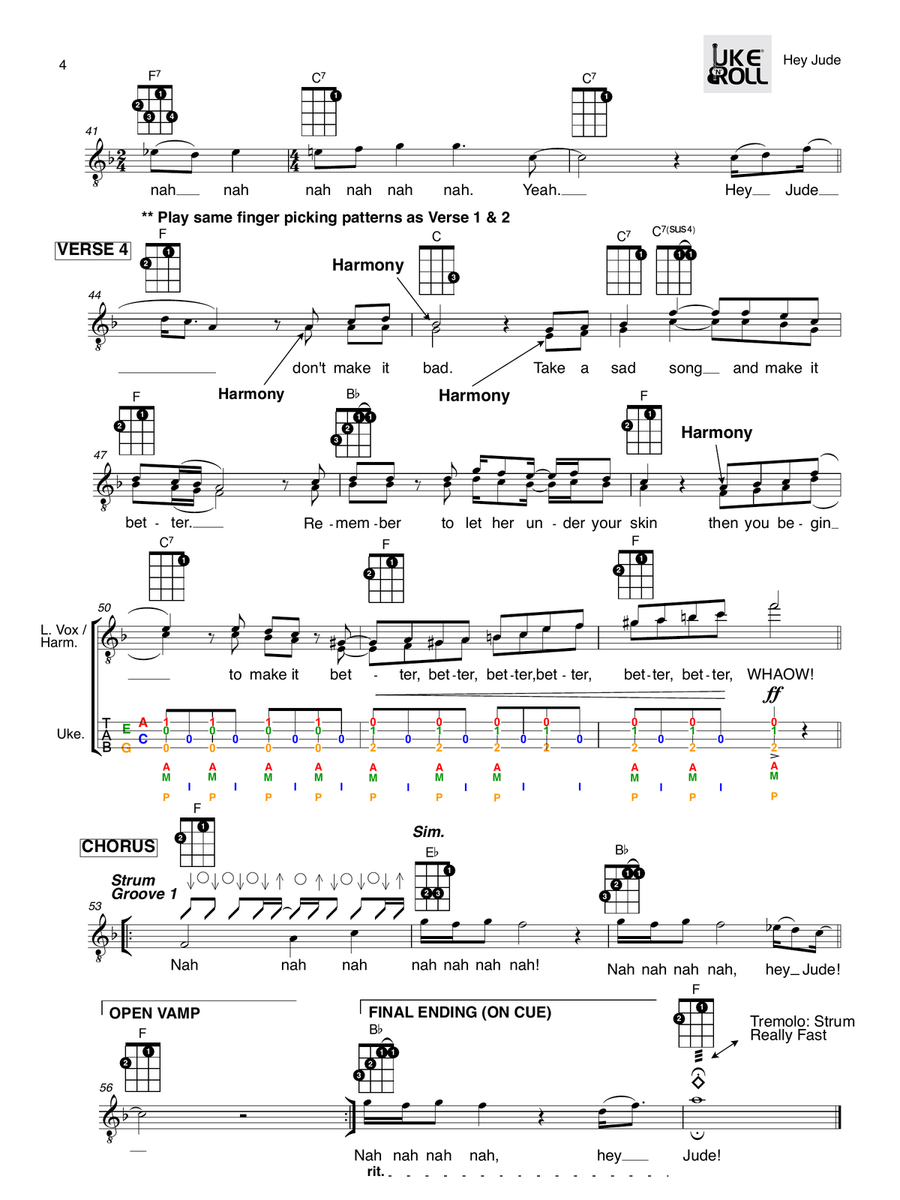 Hey Jude Hey Jude Small Ensemble scores gallery preview page 4