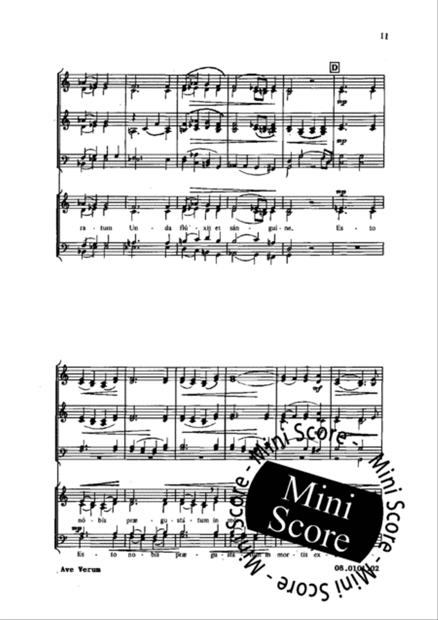 Ave Verum Corpus / Panis Angelicus 4-Part scores gallery preview page 13