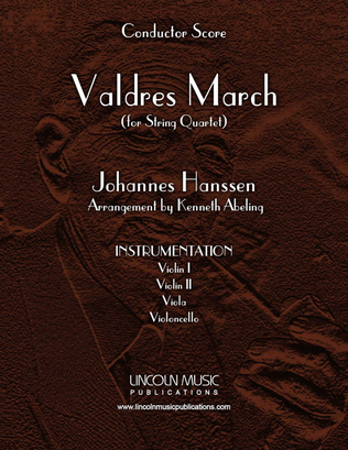 Book cover for Valdres March (for String Quartet)