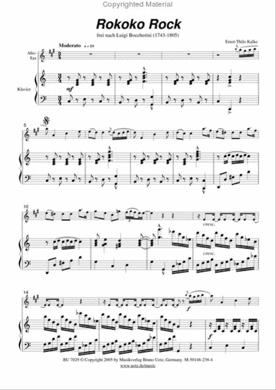 Rococo-Rock Soprano Saxophone scores gallery preview page 2