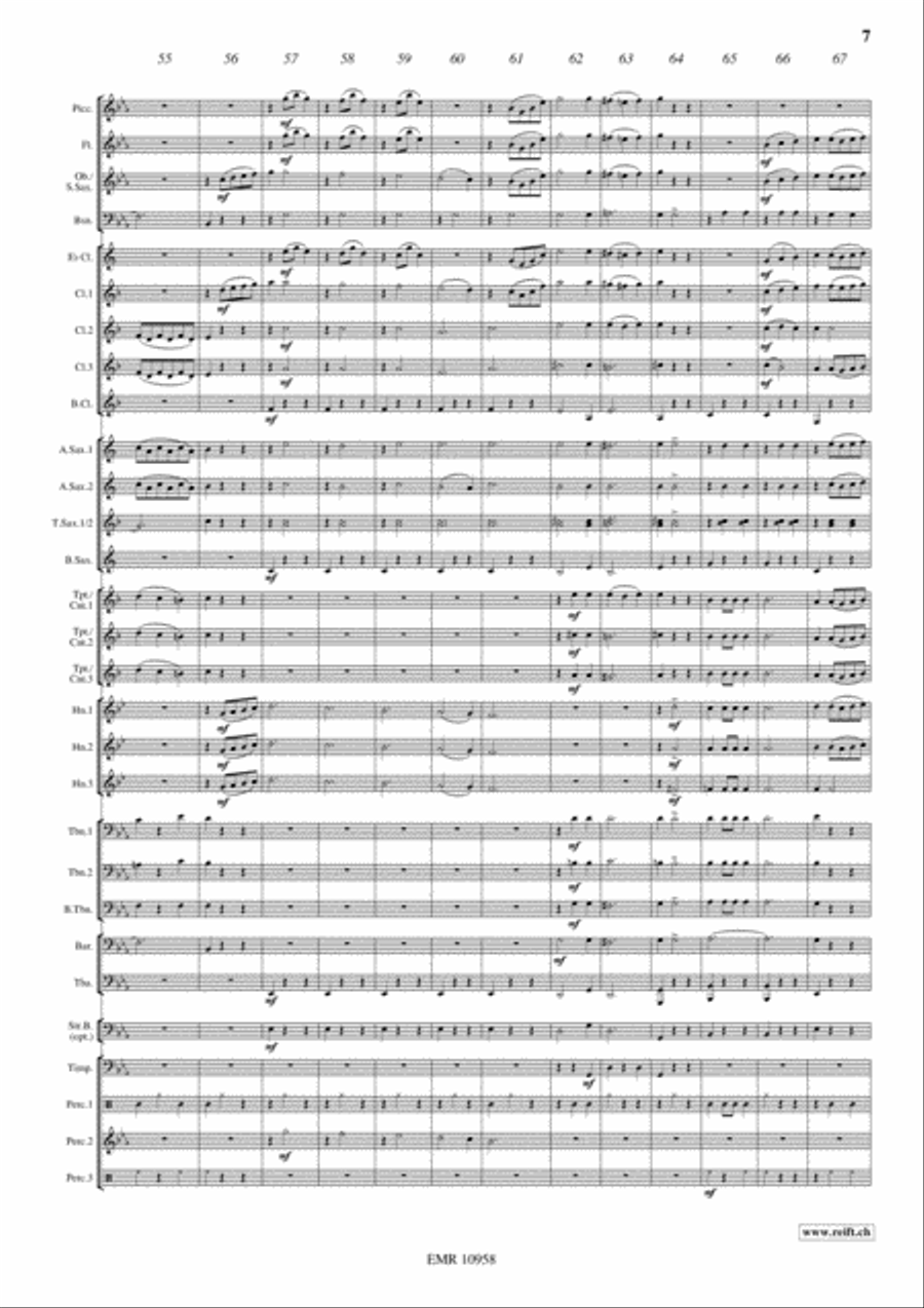 Vienna By Night Concert Band scores gallery preview page 8