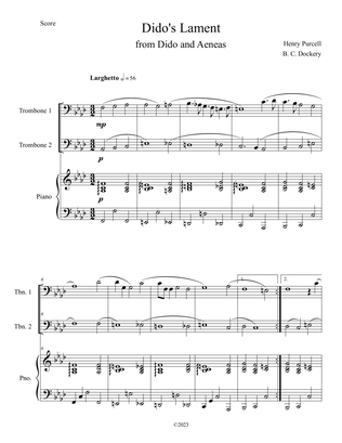 Dido's Lament (Trombone Duet with Piano Accompaniment)