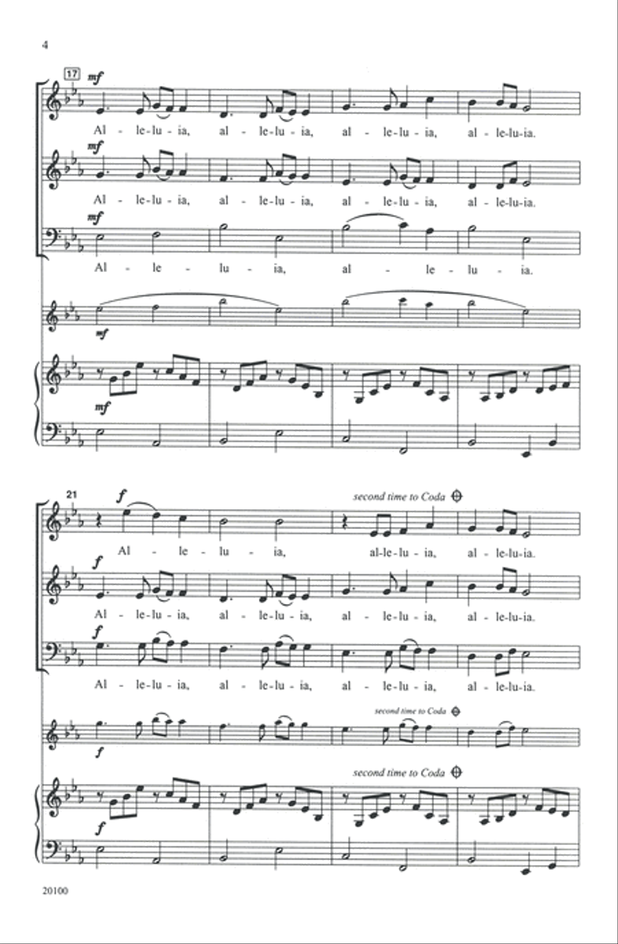 Alleluia Canon 3-Part scores gallery preview page 4