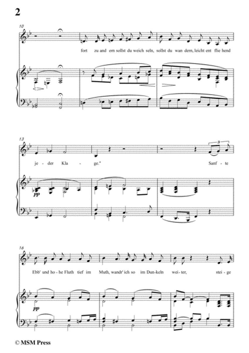 Schubert-Der Wanderer,Op.65 No.2,in B flat Major,for Voice&Piano image number null