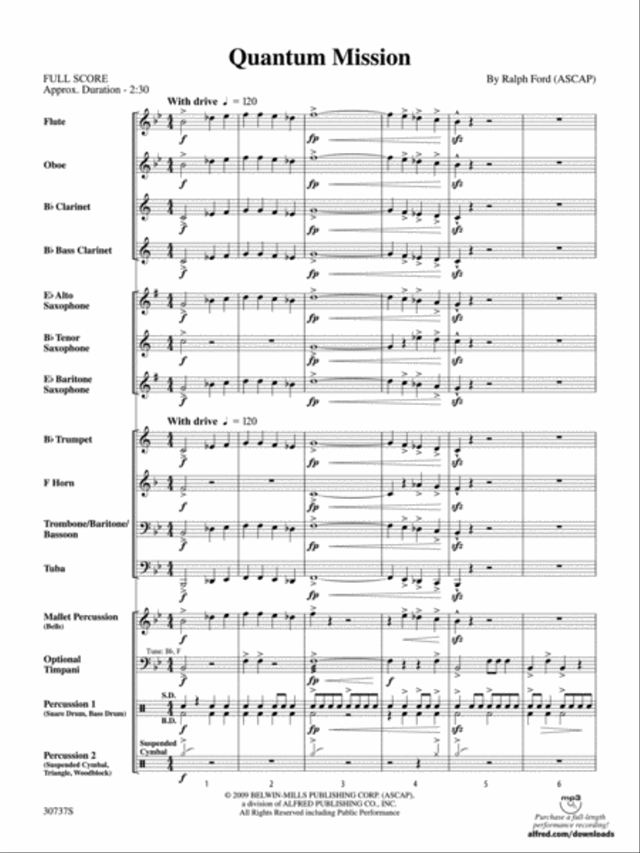 Quantum Mission Quantum Mission Concert Band scores gallery preview page 2