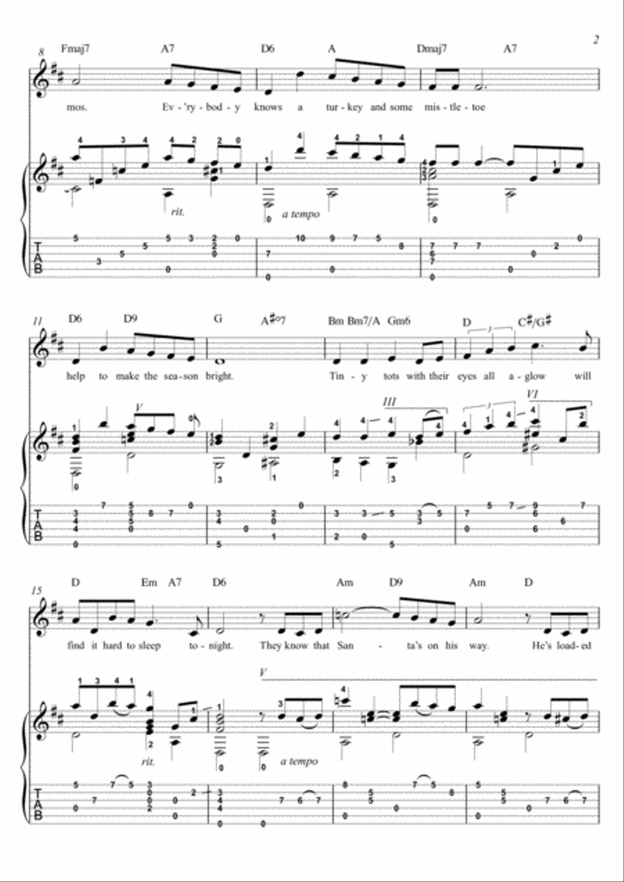 The Christmas Song (chestnuts Roasting On An Open Fire) Electric Guitar scores gallery preview page 2