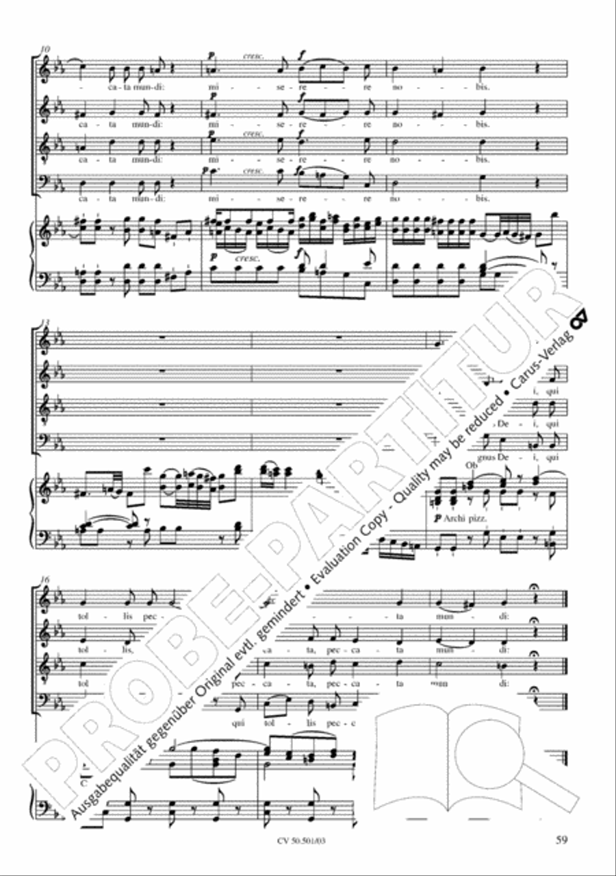 Mass in C Major 4-Part scores gallery preview page 60