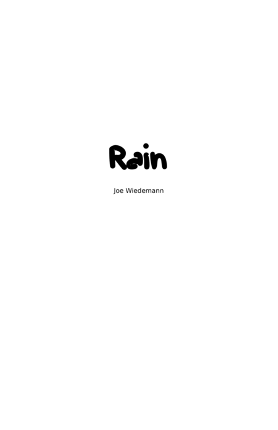 Rain Full Orchestra scores gallery preview page 1