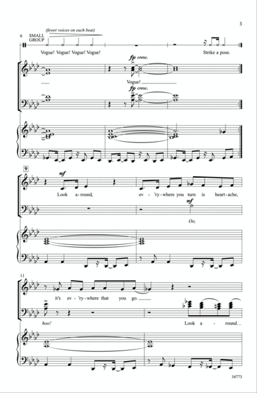 Vogue - SoundTrax CD (CD only) Choir scores gallery preview page 3