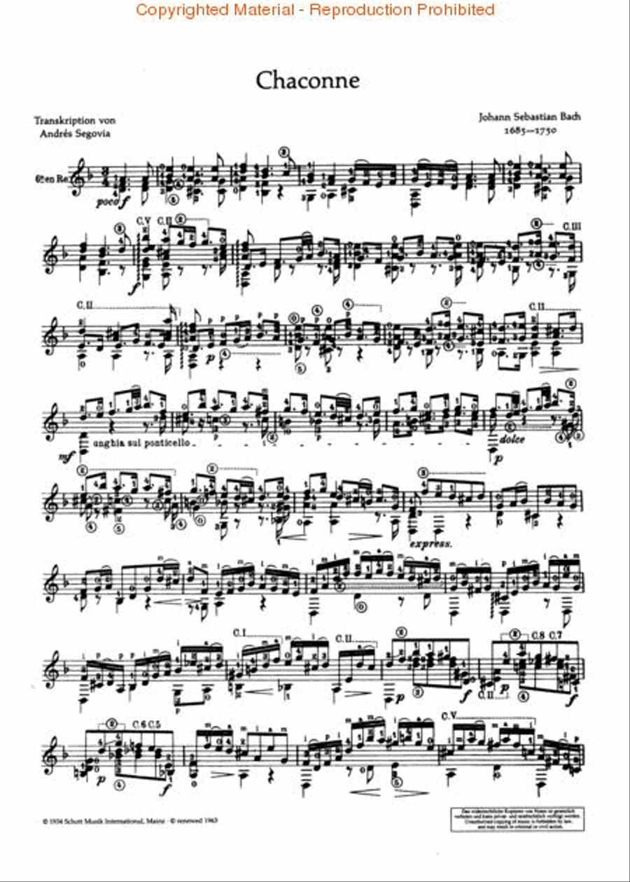 Chaconne in D Minor, BWV 1004 Violin Solo scores gallery preview page 3