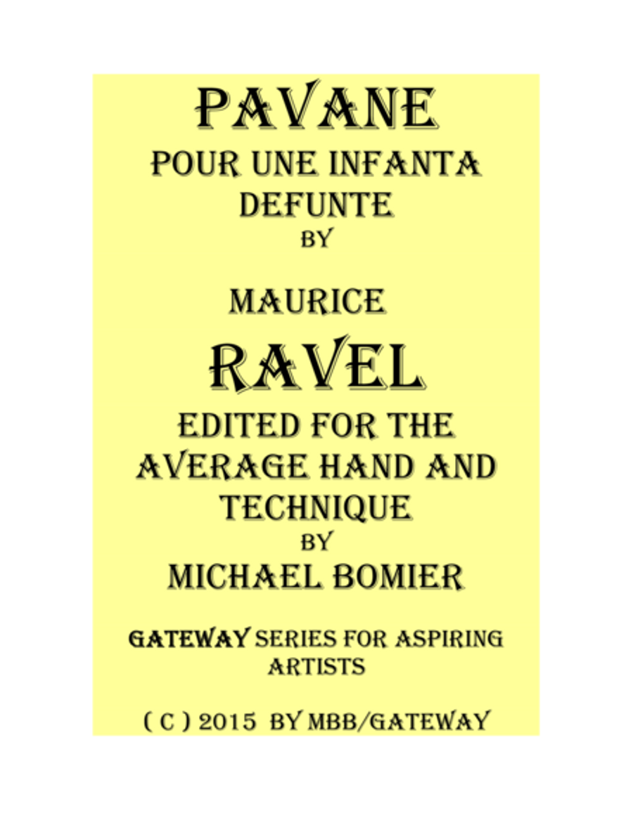 Pavanne pour une Infante Defunte Piano Method scores gallery preview page 1