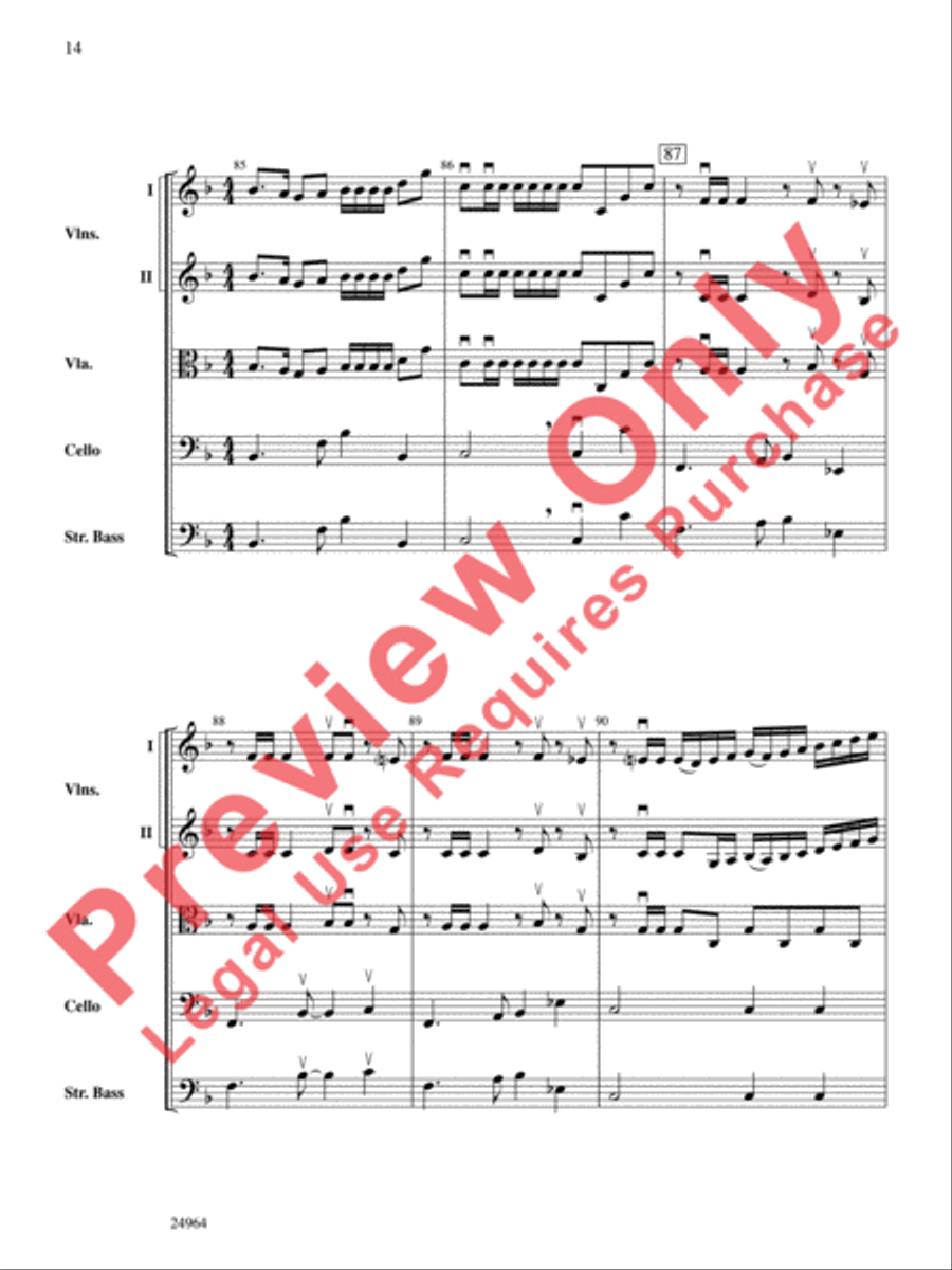 Ode to the Plains and Wild Horses Running (from American Serenade) String Orchestra scores gallery preview page 15