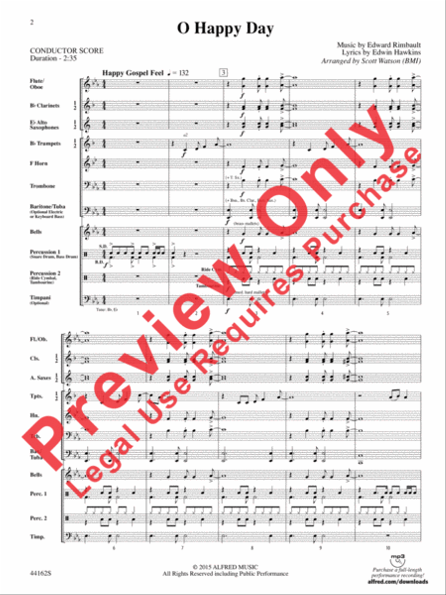 O Happy Day O Happy Day Concert Band scores gallery preview page 3