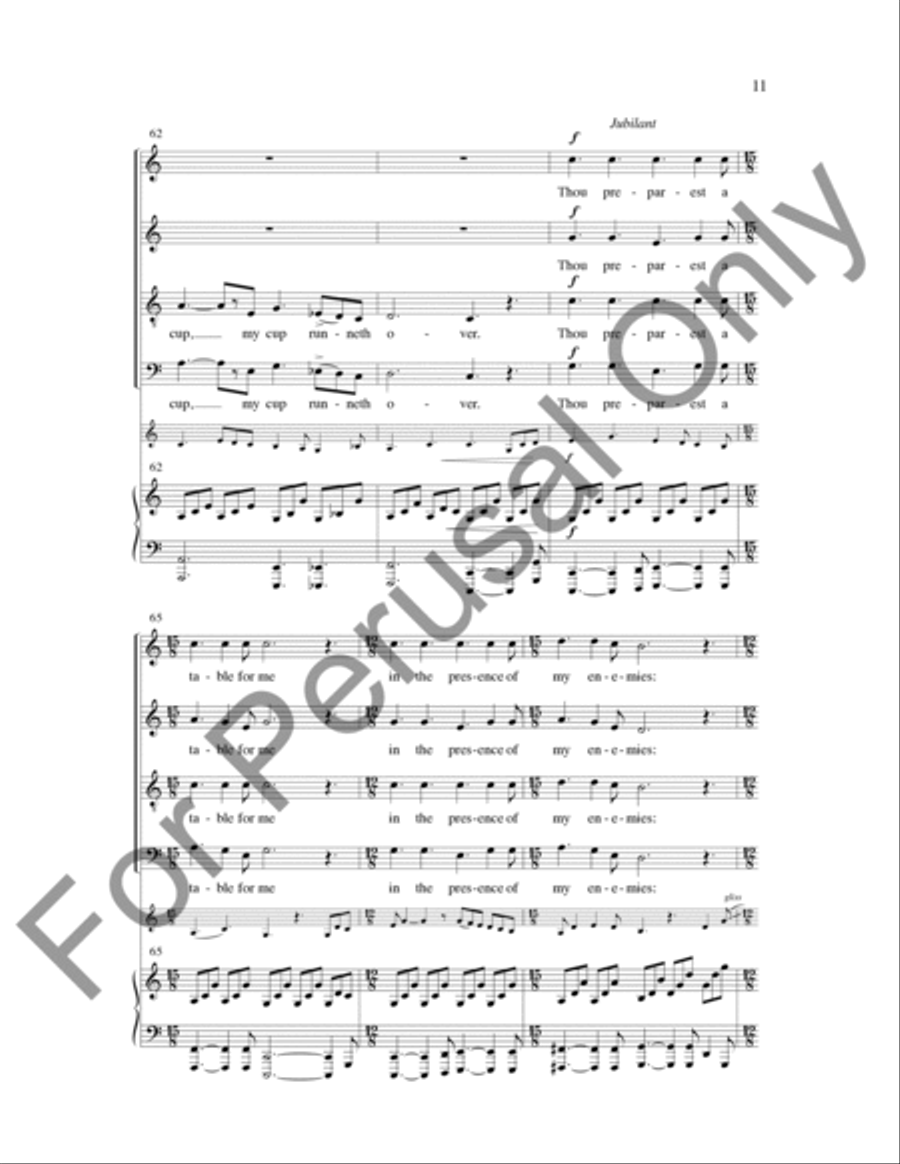 Psalm 23 (Choral Score) 4-Part scores gallery preview page 10