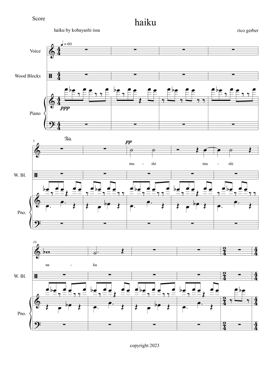 haiku haiku Chamber Music scores gallery preview page 1