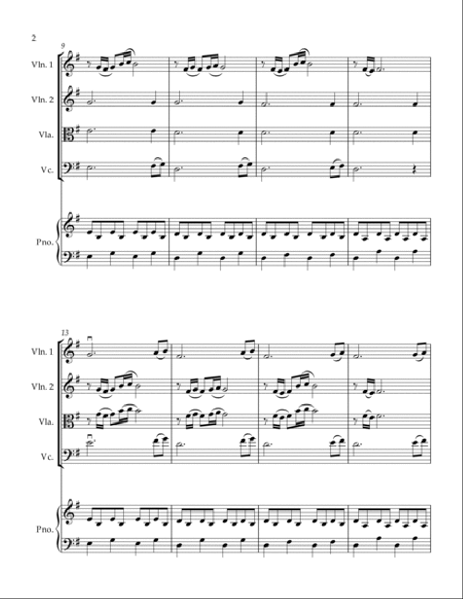 Comptine D'un Autre Été: L'après-Midi Piano Quintet scores gallery preview page 2